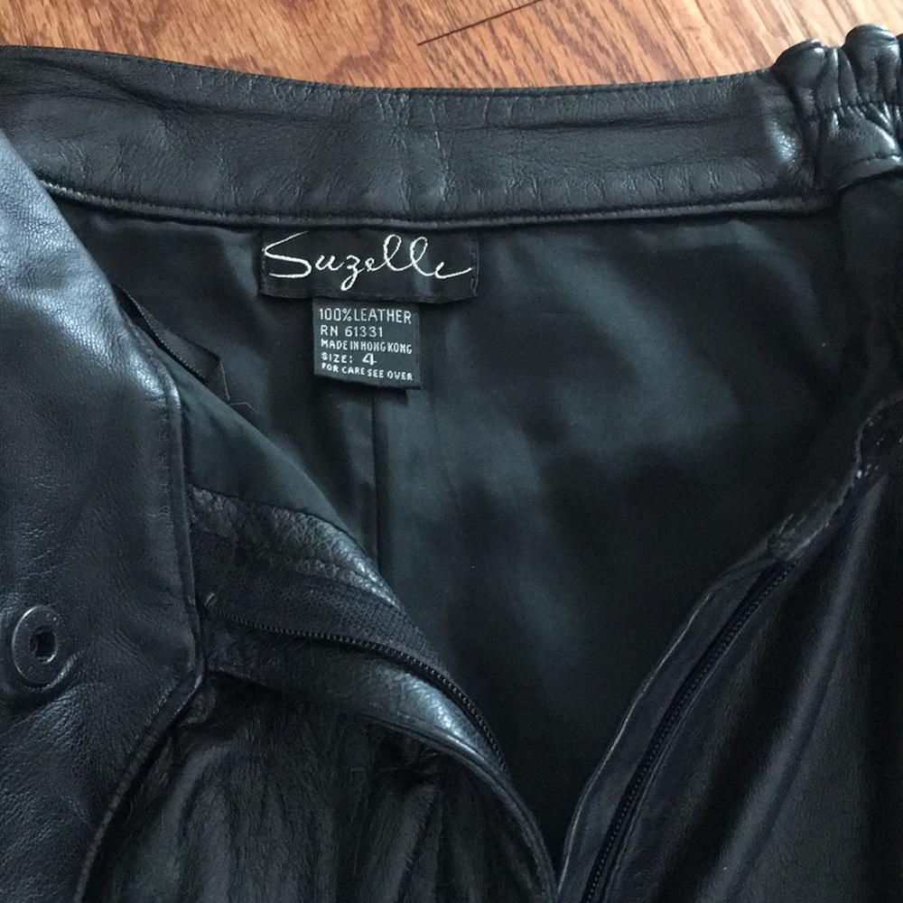Leather pants, black - Picture 3 of 4